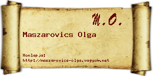 Maszarovics Olga névjegykártya